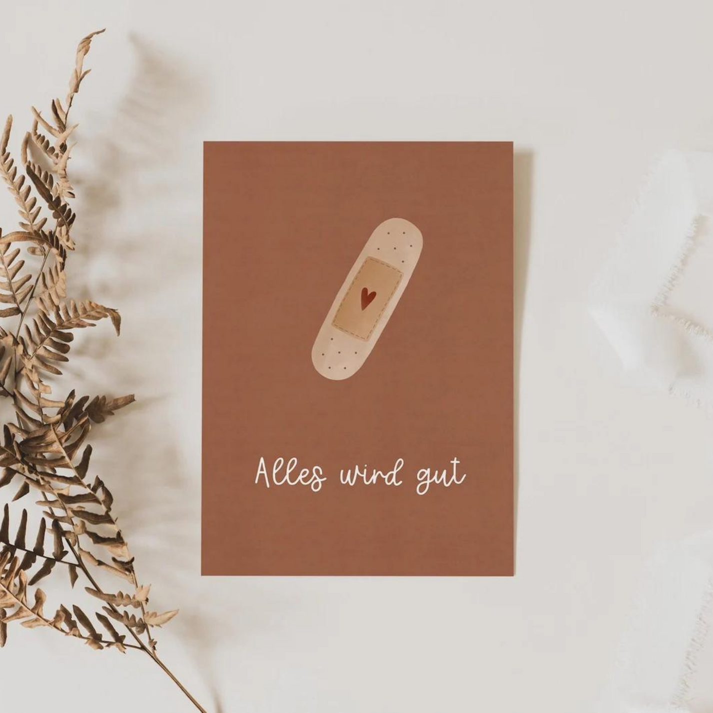 Postkarte Gute Besserung "alles wird gut" ohne Umschlag