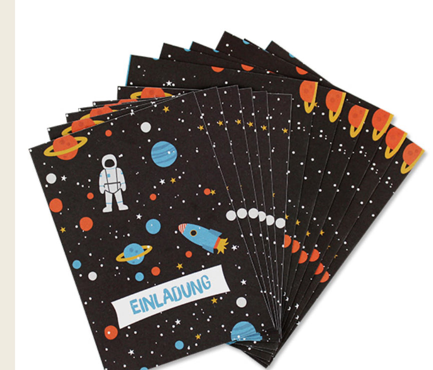 Einladungskarte Space