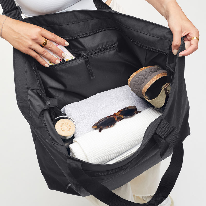 TOTE BAG LARGE monochrome Black