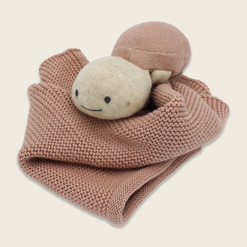 Kuscheltuch mit Schildkröte groß, helles rose