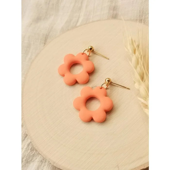 Blumen Ohrringe aus Polymer Clay in Pastellfarben