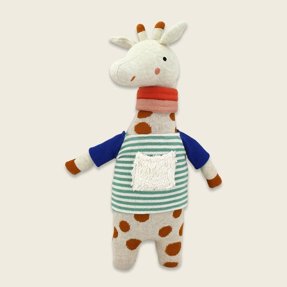 Kuscheltier Giraffe “Maila” mit Ringelshirt