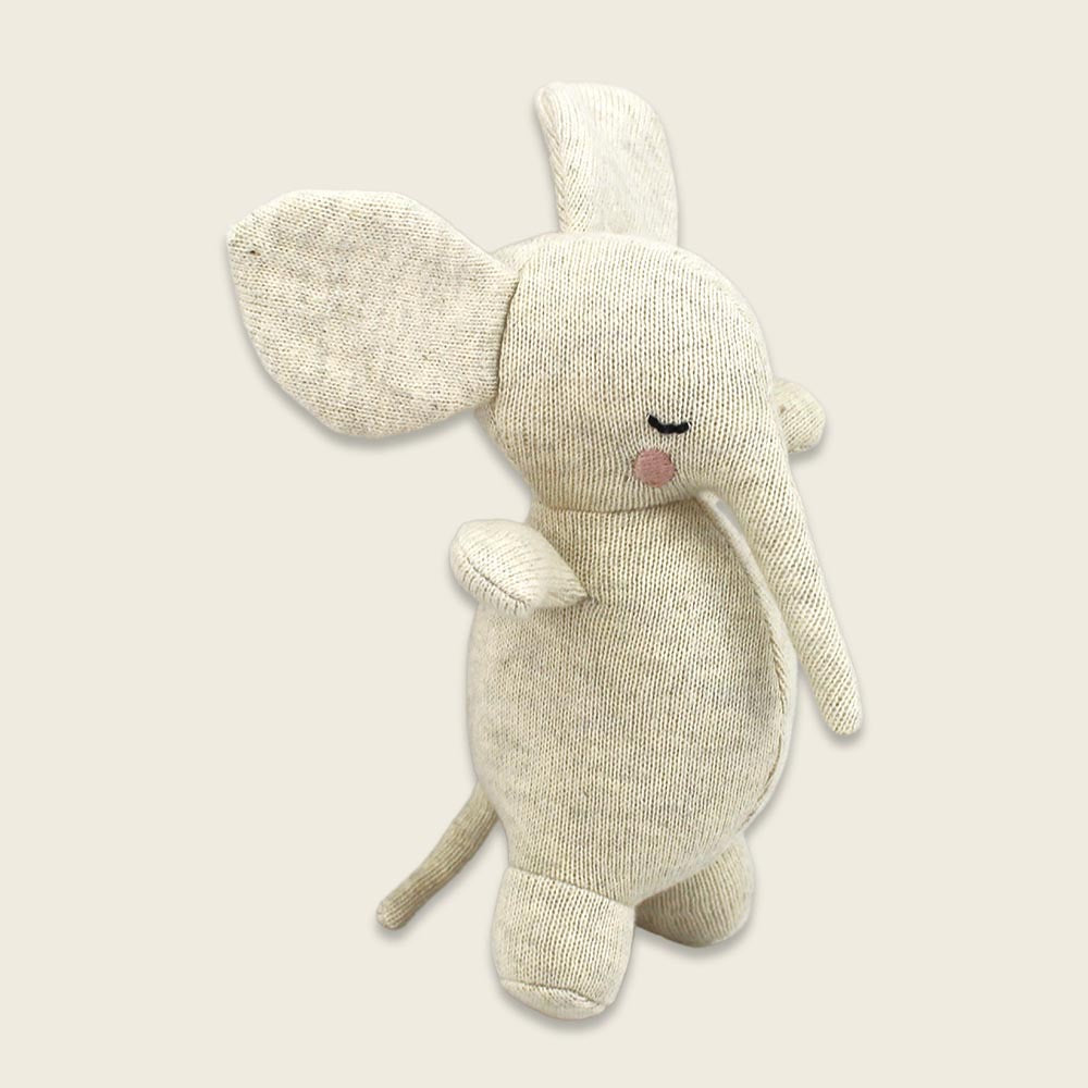 Babyrassel Elefant, creme