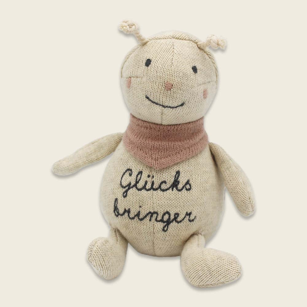 Marienkäfer “Glücksbringer”, creme/blau/rosa, 14cm