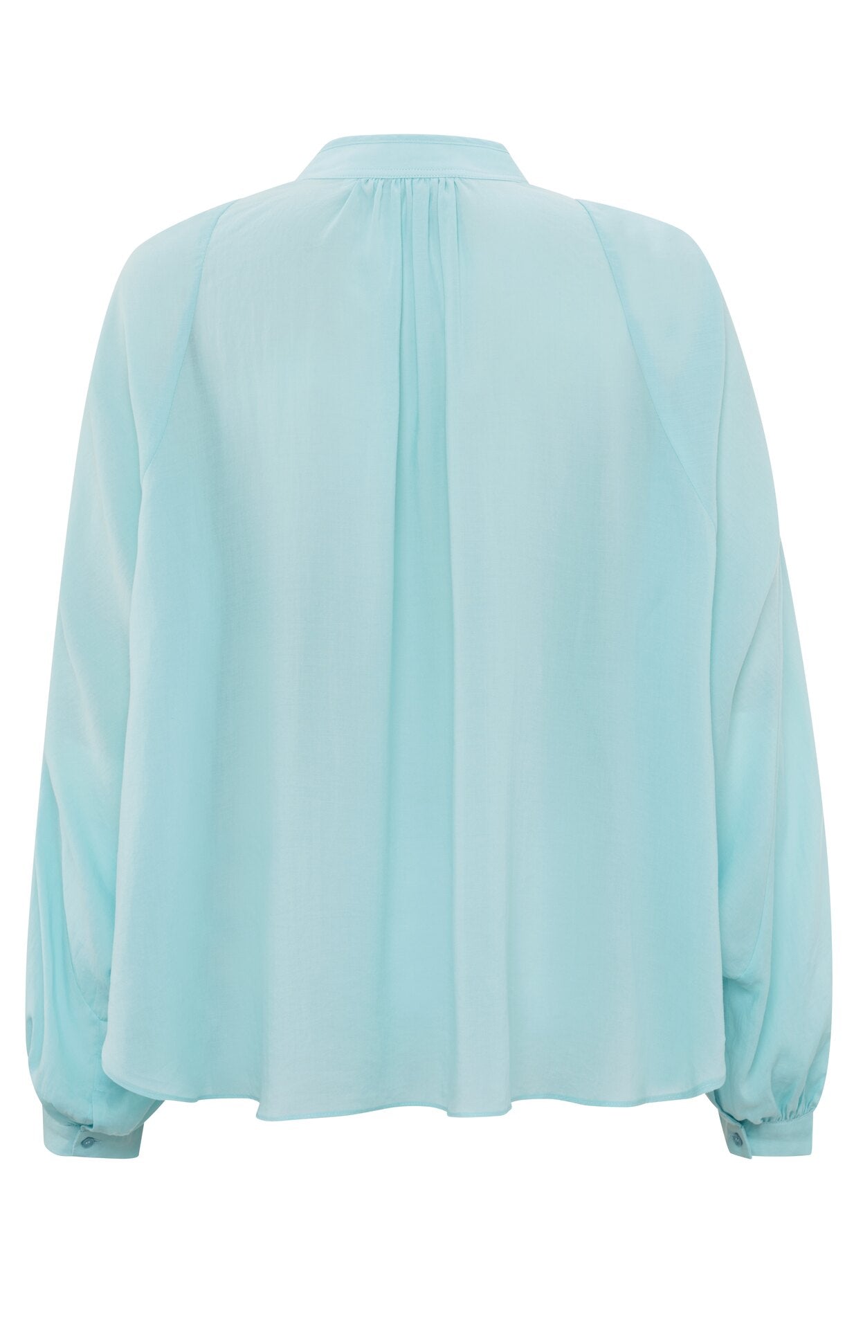 Oversize-Bluse mit V-Ausschnitt und Ballonärmeln