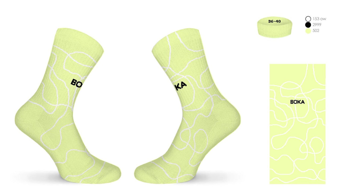 Grafische Tennissocken "Lemon Cest"