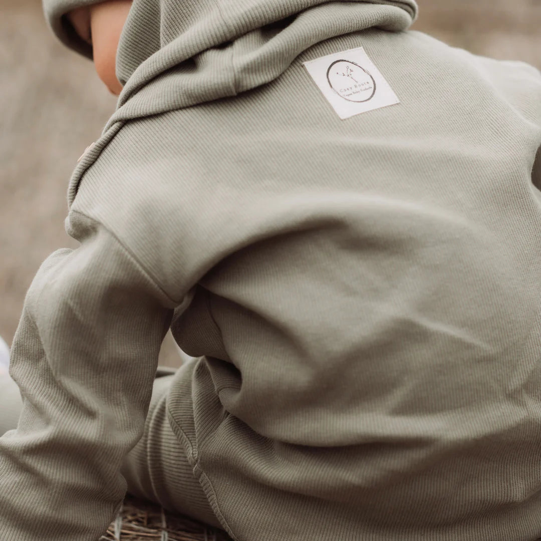 Organic Rib Sweatshirt - Khaki