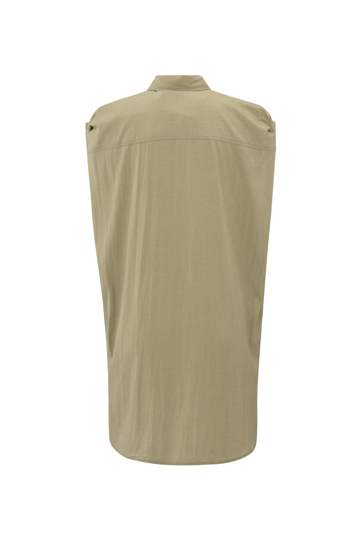 Ärmelloses Kleid mit Ziernähten