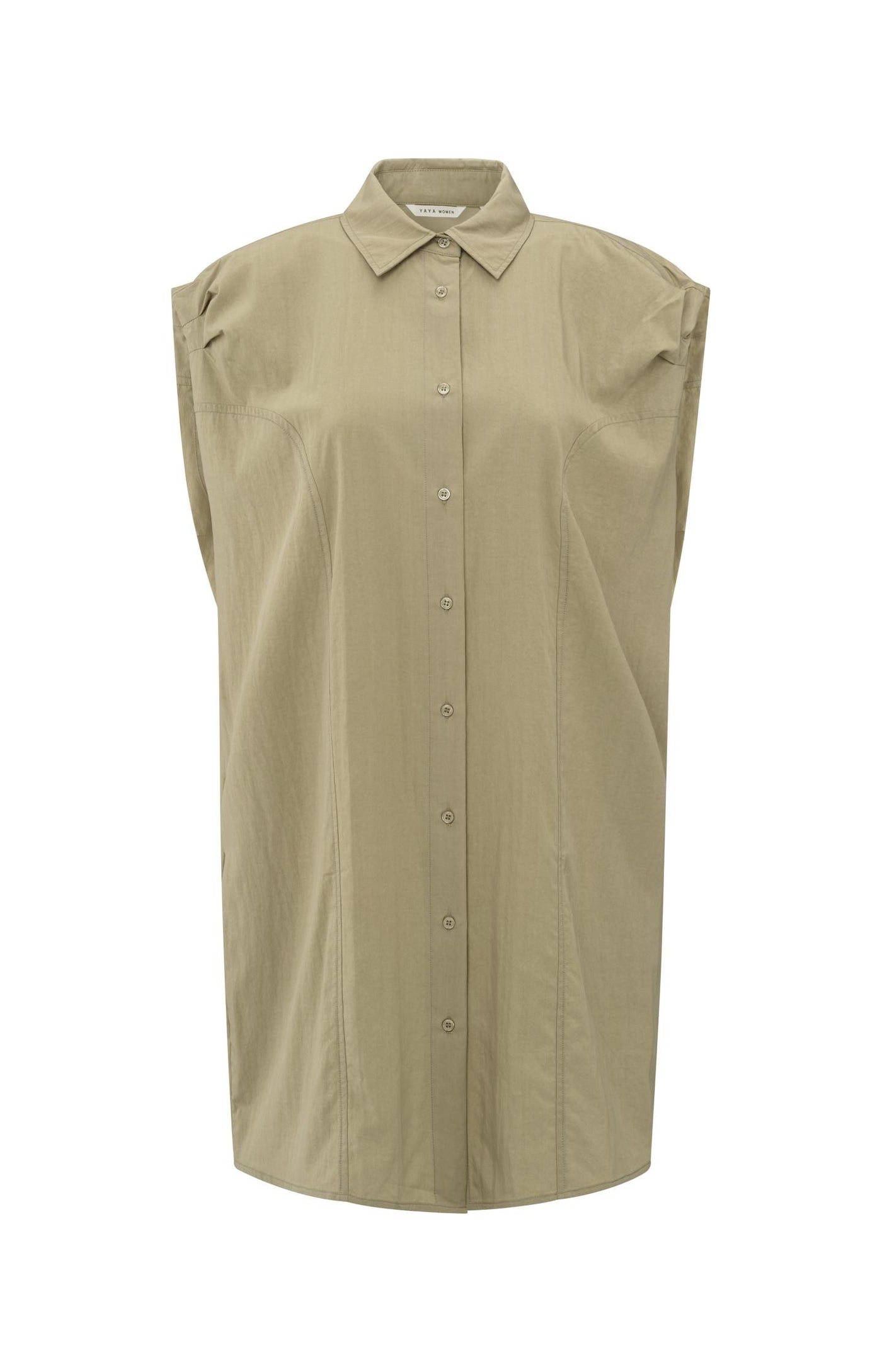 Ärmelloses Kleid mit Ziernähten