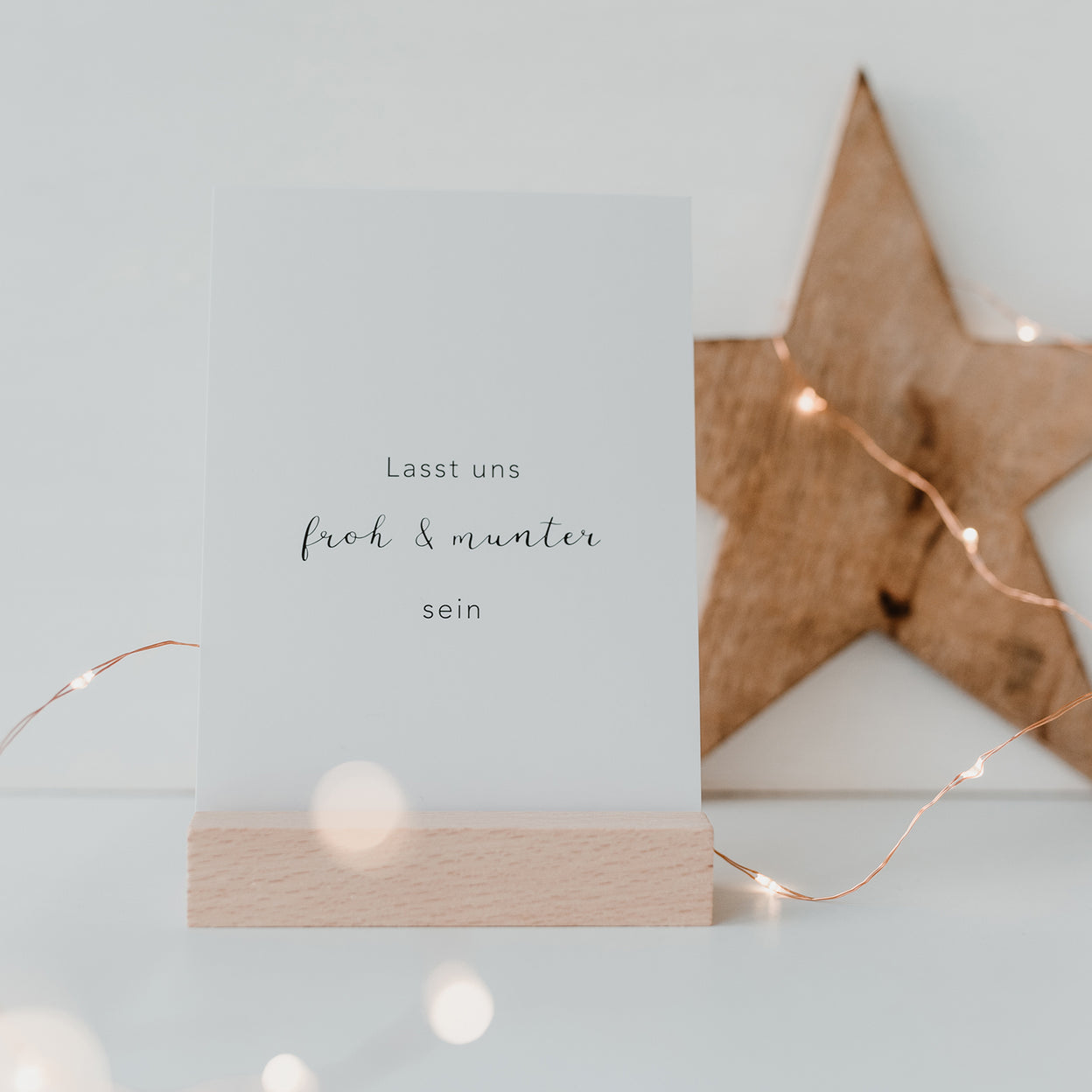 Weihnachtskarte Froh & Munter