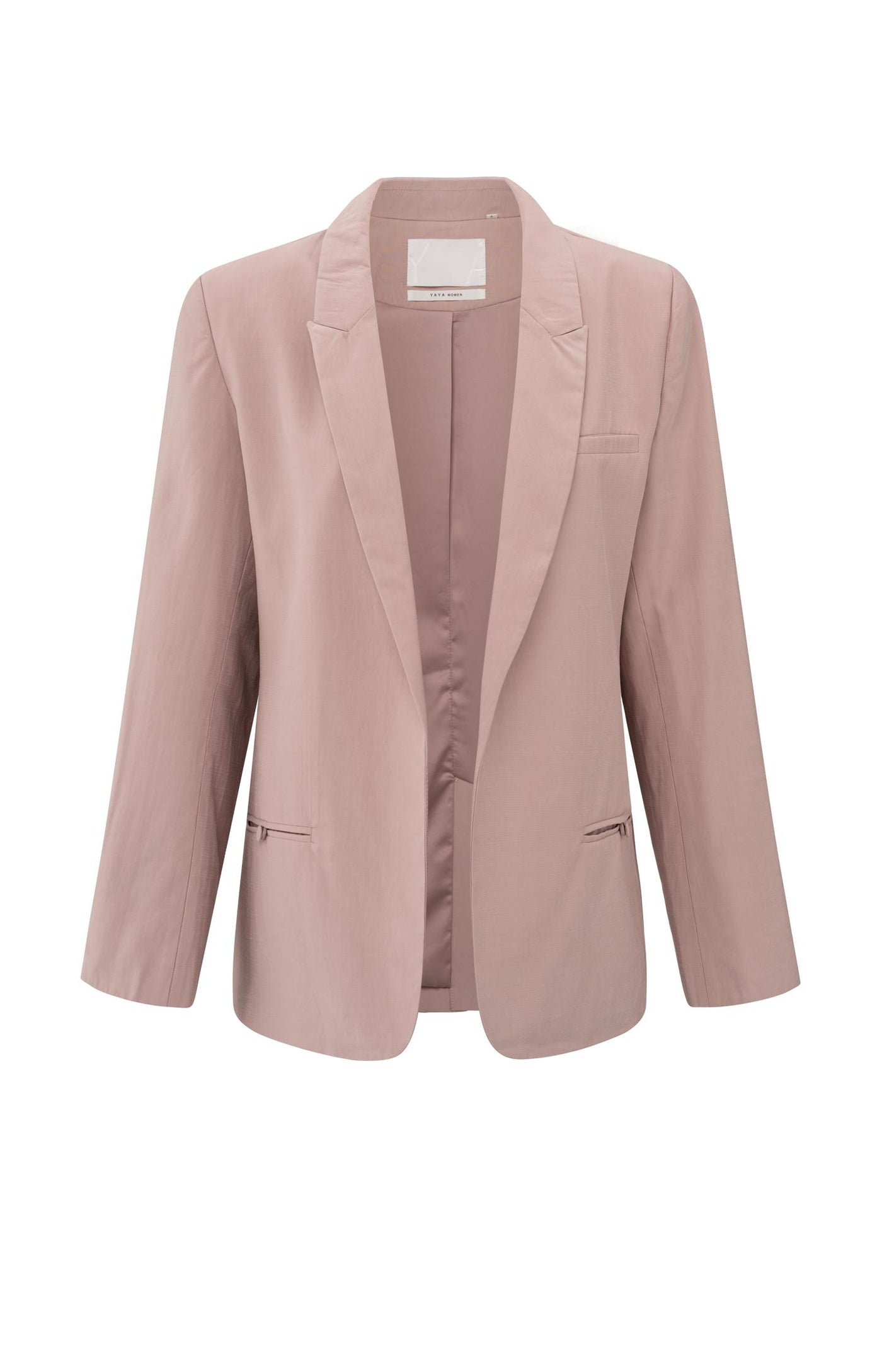 Gewebter Blazer mit lockerer Passform und Satinfutter