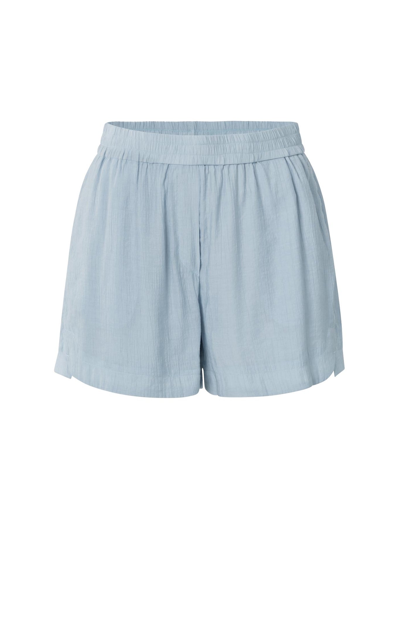 Gewebte strukturierte Shorts mit elastischem Bund - Baby Blue