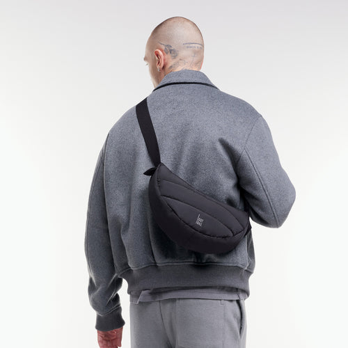 PUFFER MOON BAG SMALL monochrome black