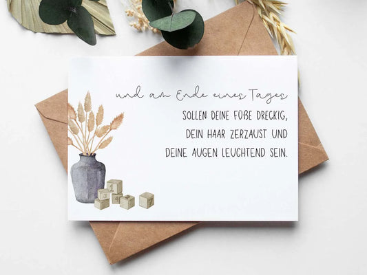 Klappkarte "Am Ende eines Tages"