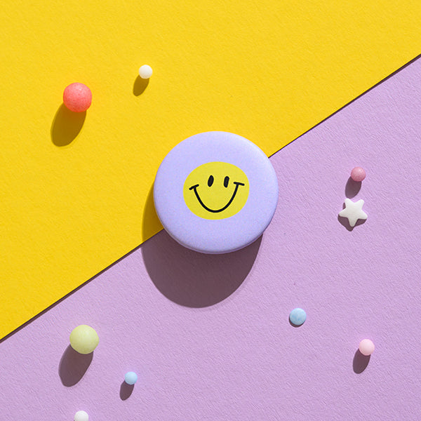 Button Smile, flieder