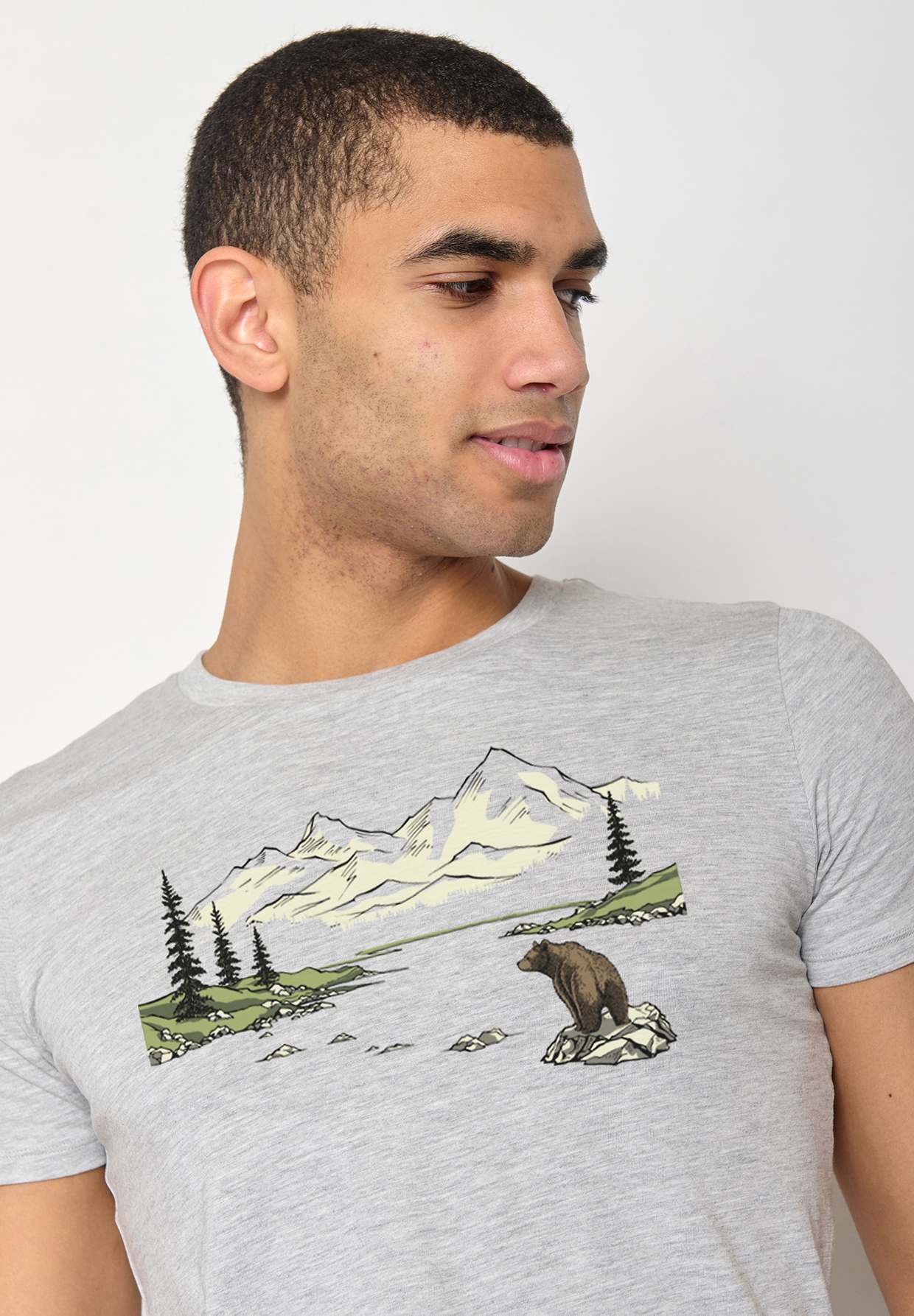 Nature Bear Sitting Guide Heather Grey