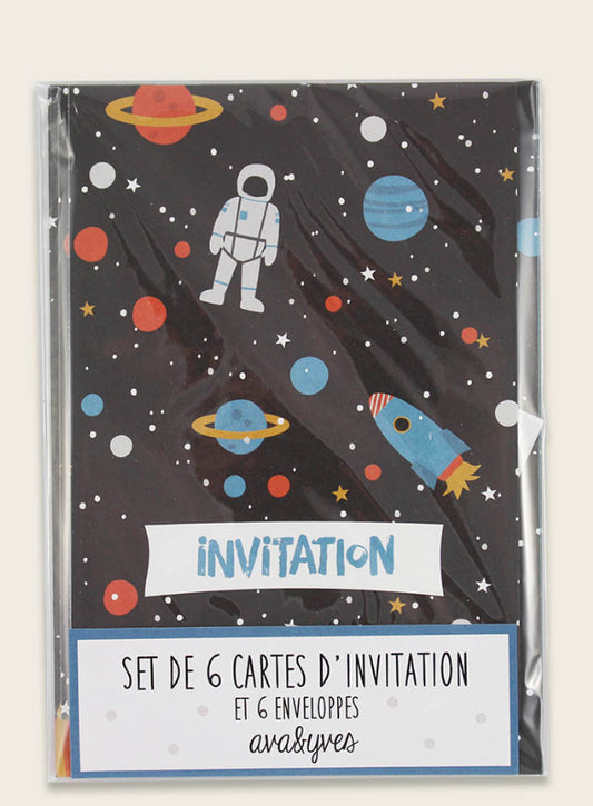 Einladungskarte Space