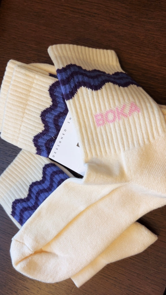 Grafische Tennissocken "Welle"