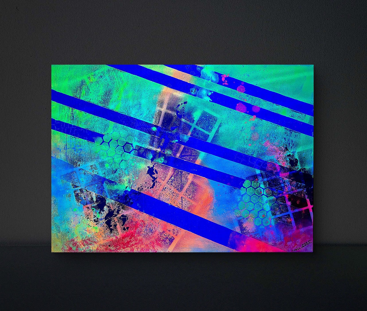 Schwarzlicht Fluoreszierender Regenbogen