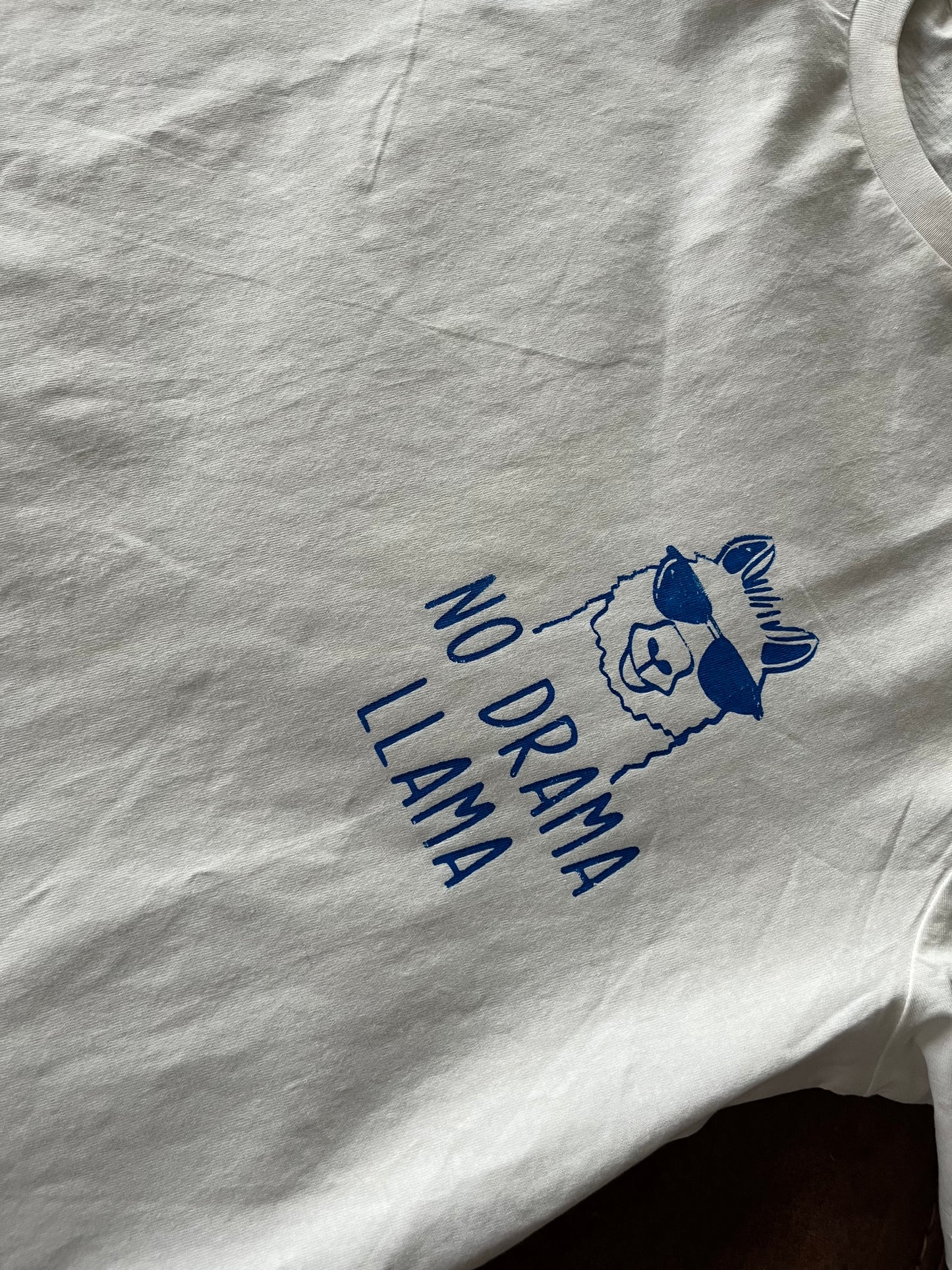 NO DRAMA LLAMA Shirt weiß