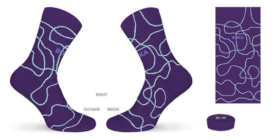 Grafische Tennissocken "Lemon Cest Lila"