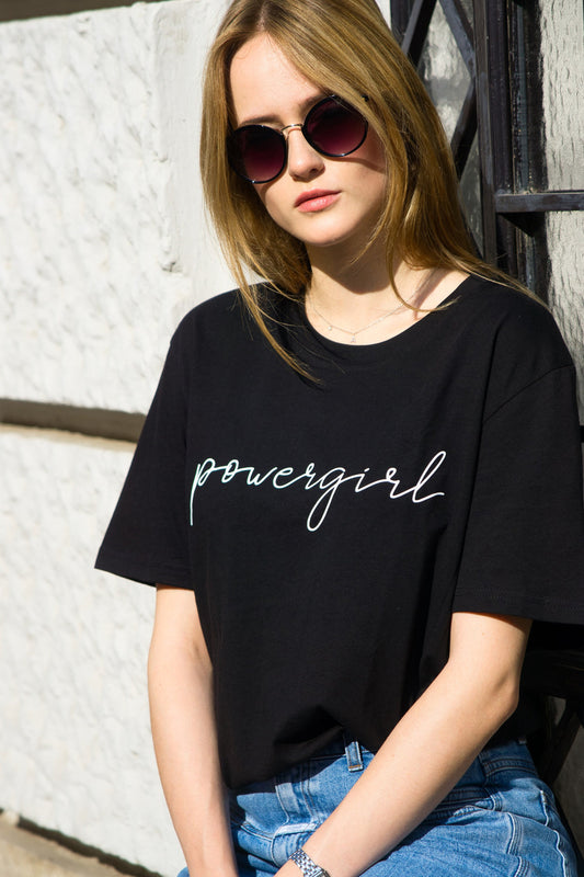 POWERGIRL - Shirt schwarz