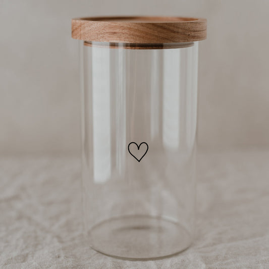 Vorratsglas Herz 19cm schwarz