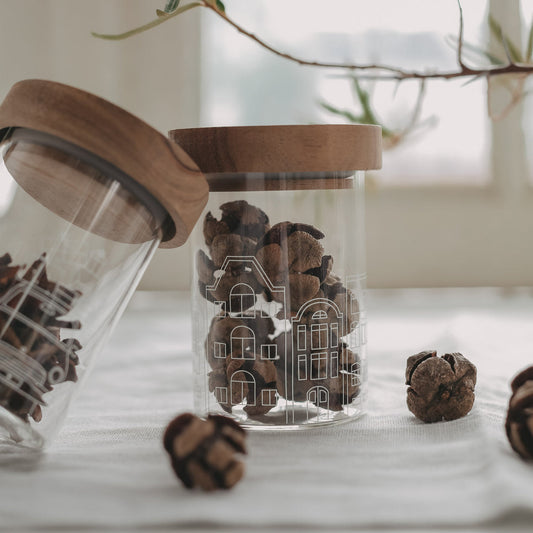 Mini Vorratsglas Häuser
