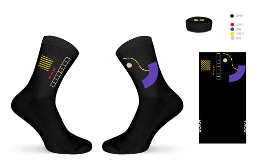 Grafische Tennissocken "Bau Haus"
