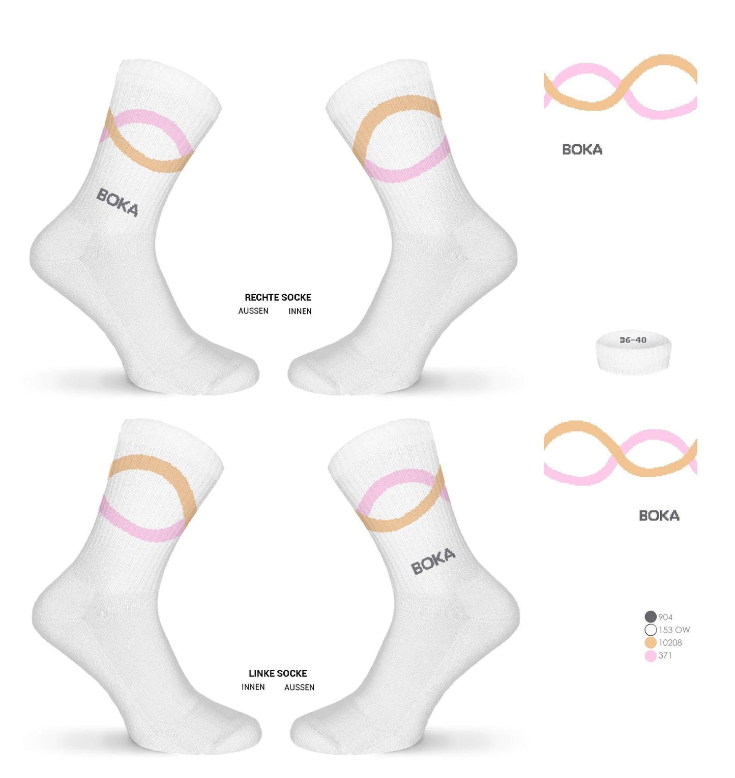 Grafische Tennissocken "DNA Duo"