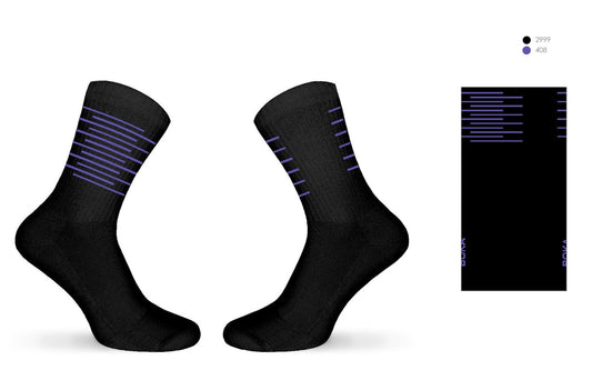 Grafische Tennissocken "Synch Lines schwarz"