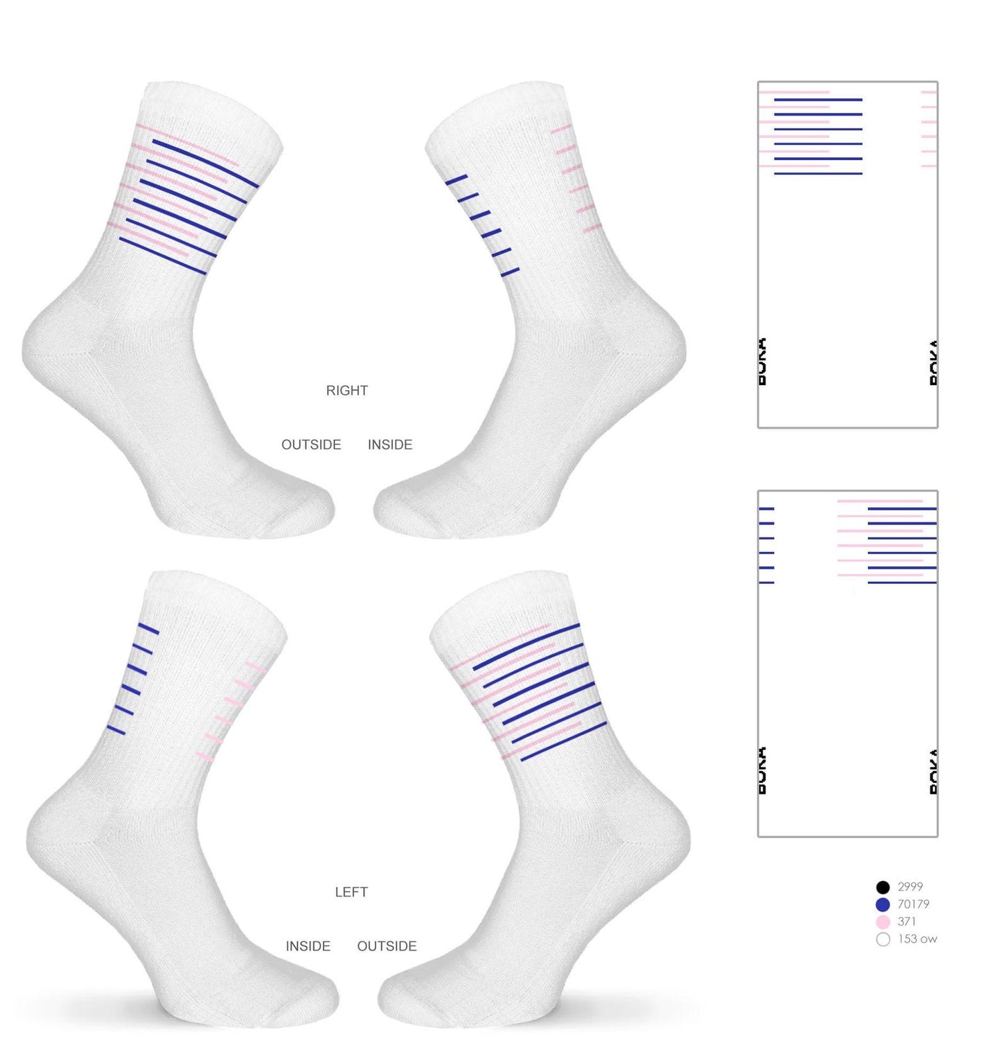 Grafische Tennissocken "Synch Lines"
