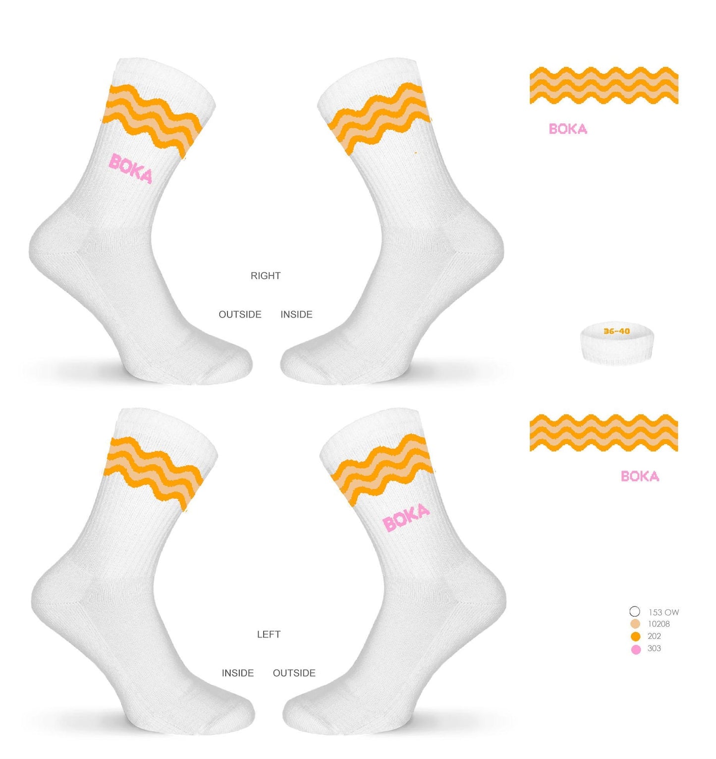 Grafische Tennissocken "Wavy"