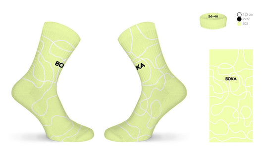 Grafische Tennissocken "Lemon Cest"