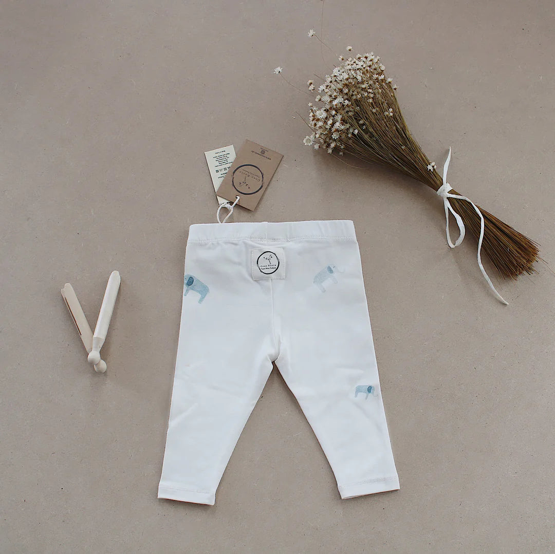 Organic Leggings - Baby Elephant