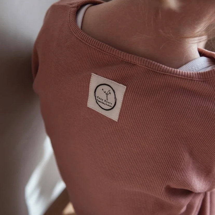 Organic Rib Sweatshirt - Dusty Rose