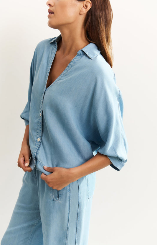 Leichte Chambraybluse