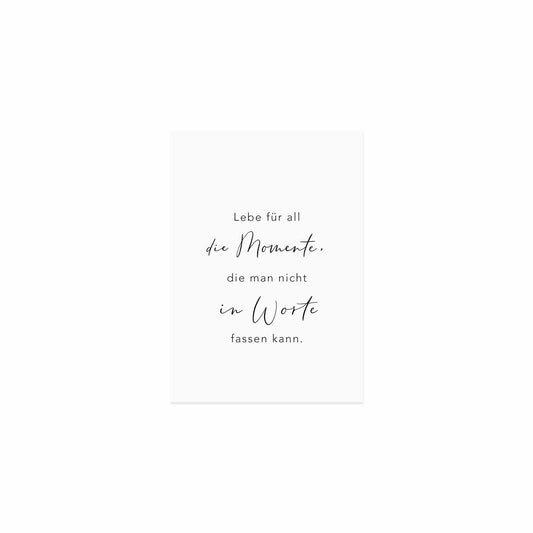 Spruchkarte Momente